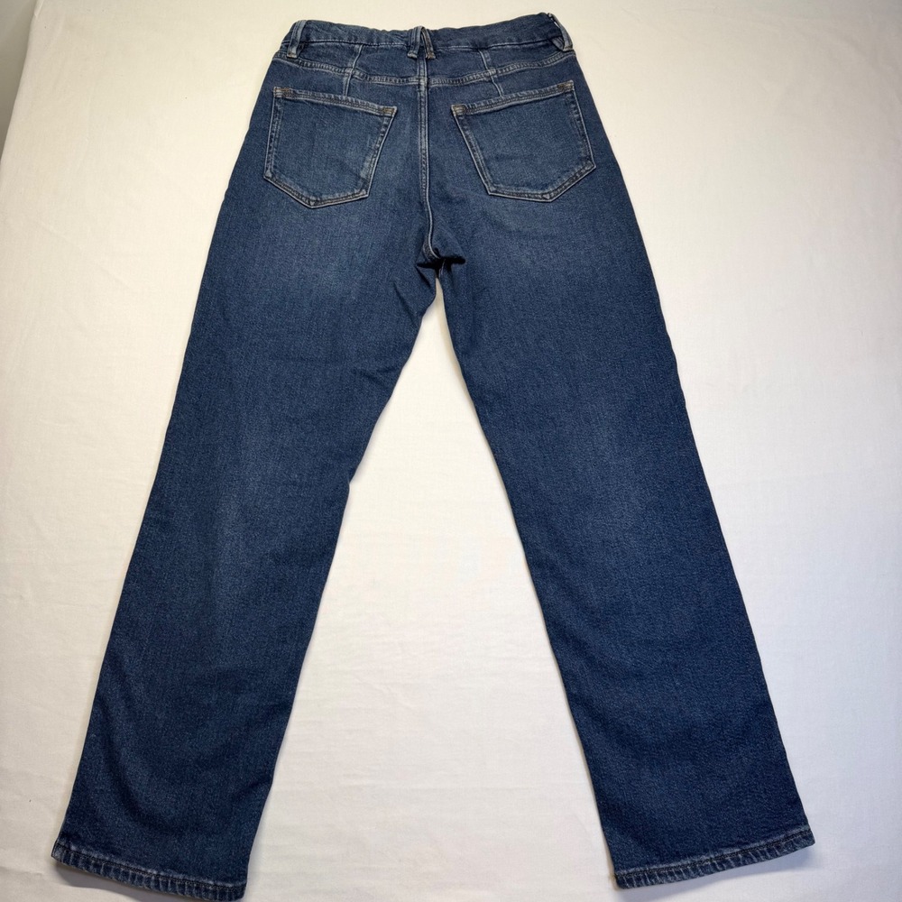 Good American Good Icon Straight Ankle Jeans 6 28 High Rise Medium Wash Womens - Picture 5 of 11